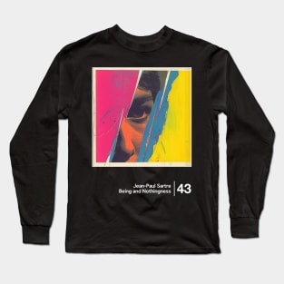 Being & Nothingness - Minimal Style Graphic Artwork Long Sleeve T-Shirt